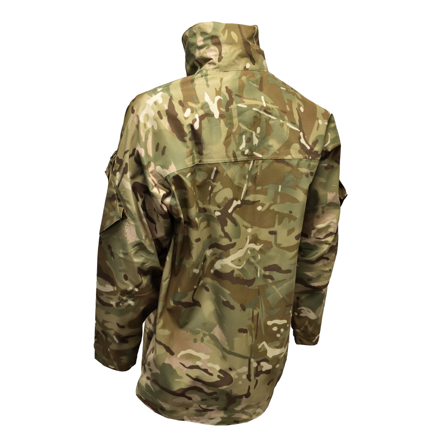 Angled rear left view of Lightweight Waterproof MVP Jacket showing back design.