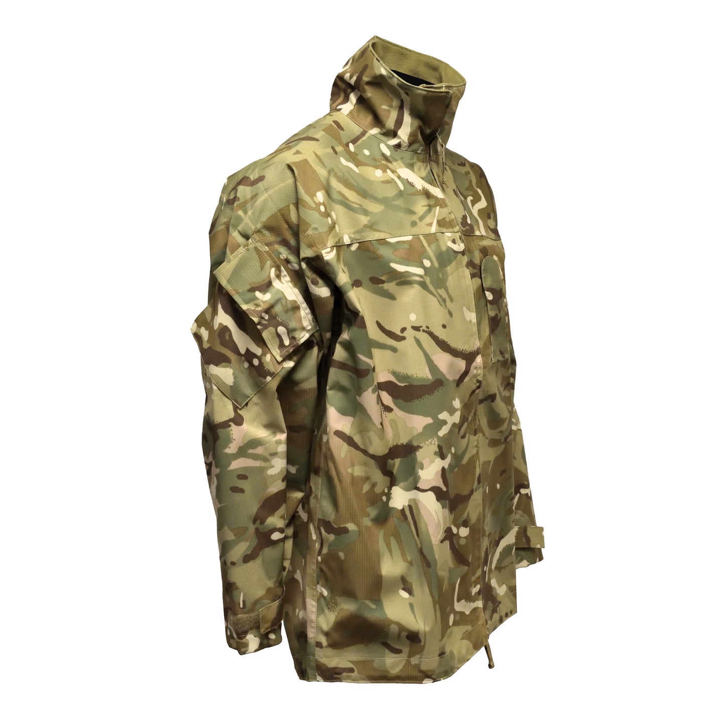 Angled front right view of British Army MVP Jacket MTP.