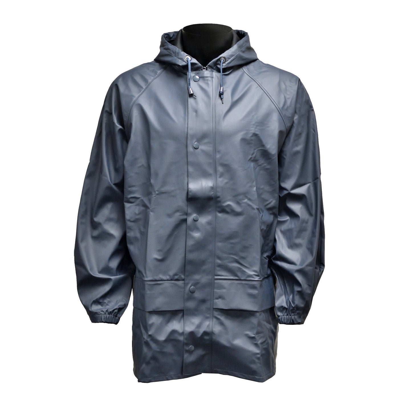 Front view of Hydra Flex Waterproof Jacket in navy, zipped up.
