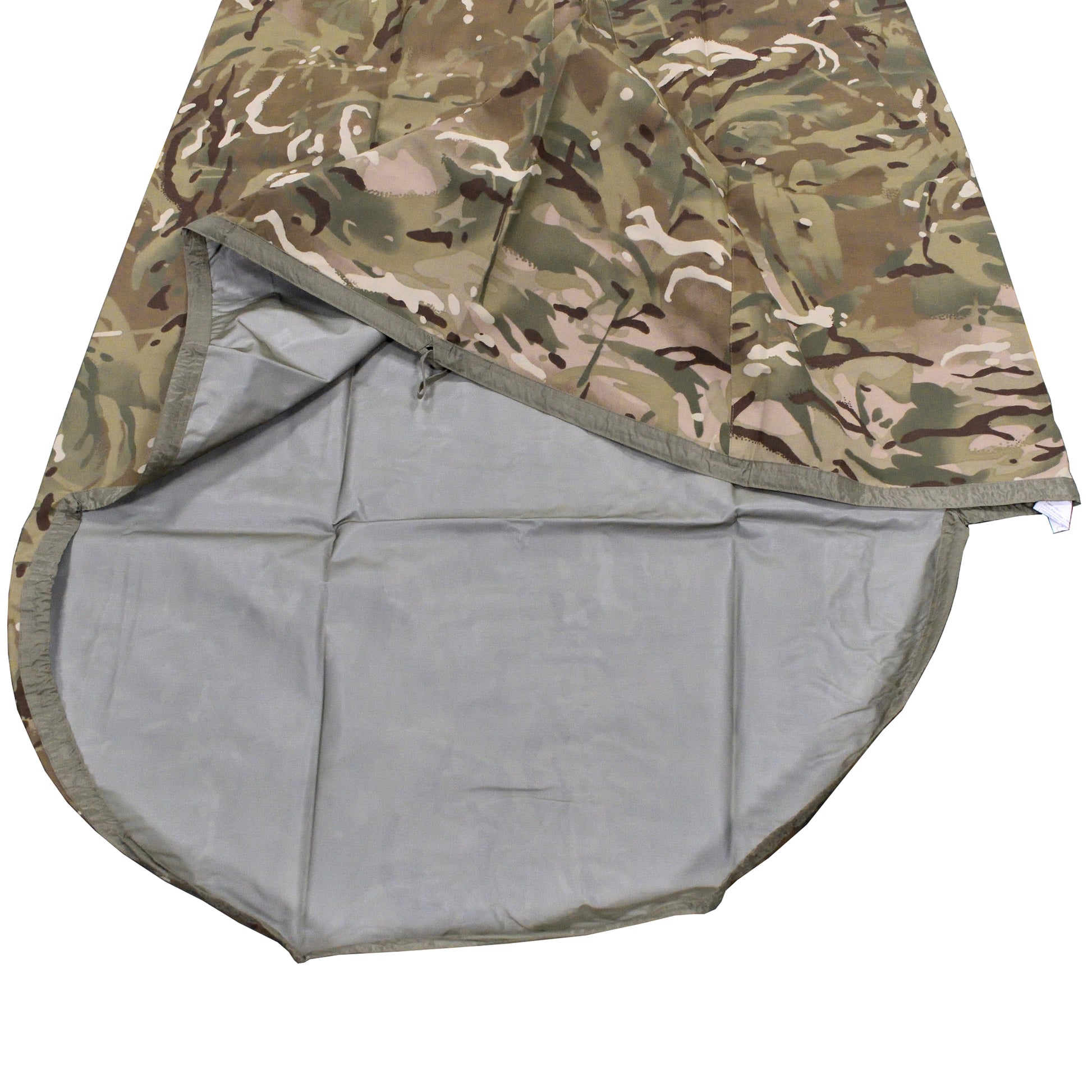 Close-up of British Army MVP Bivvy Bag Case in MTP camouflage, compact and durable.