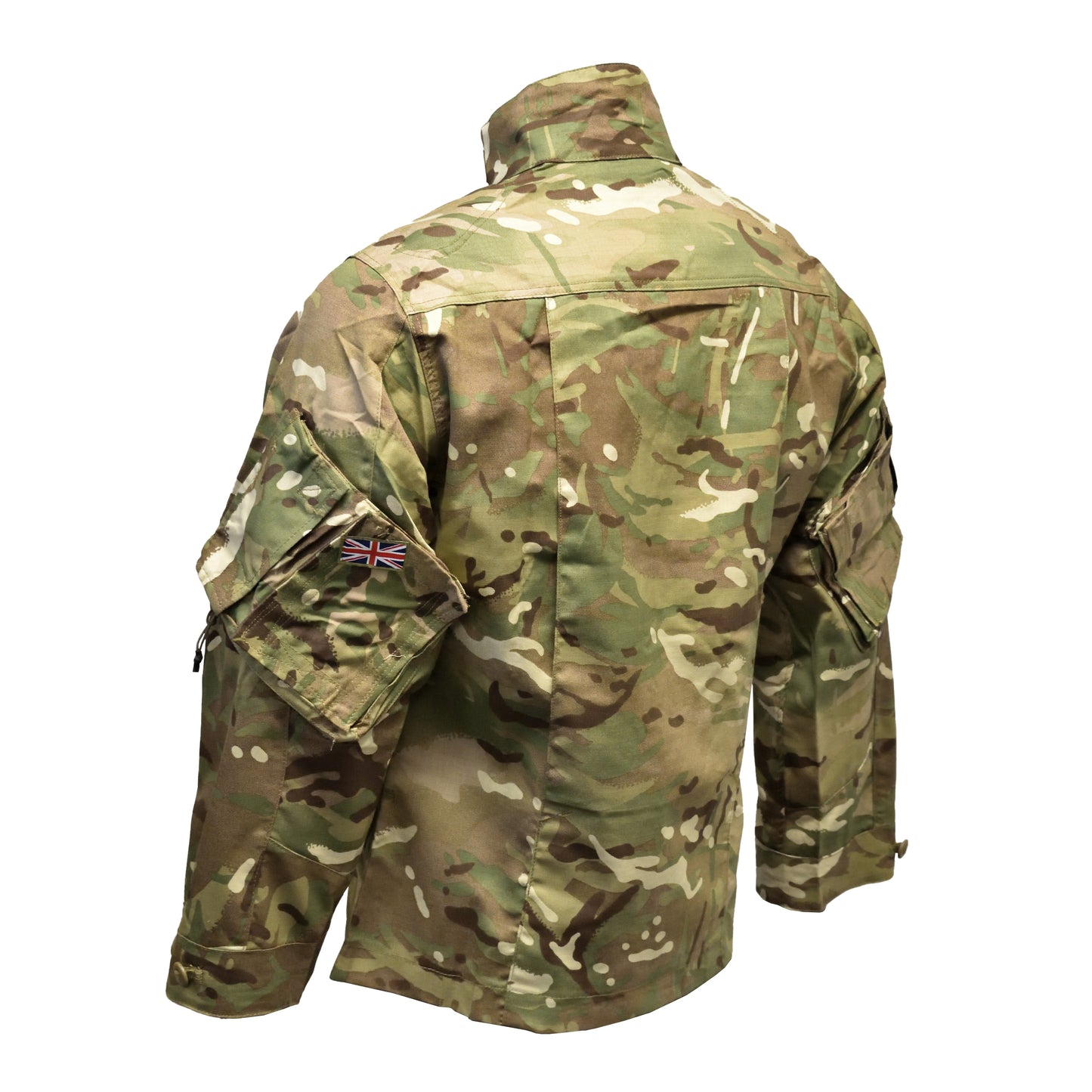 Angled rear left view of Combat Shirt "23" showing back panels.
