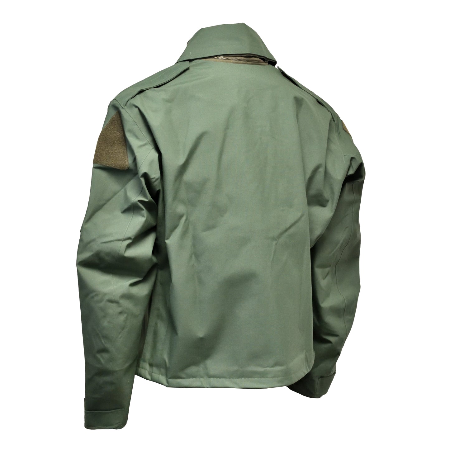 Angled rear left view of FR Cold Weather Aircrew Jacket MK4 showing shoulder fit.