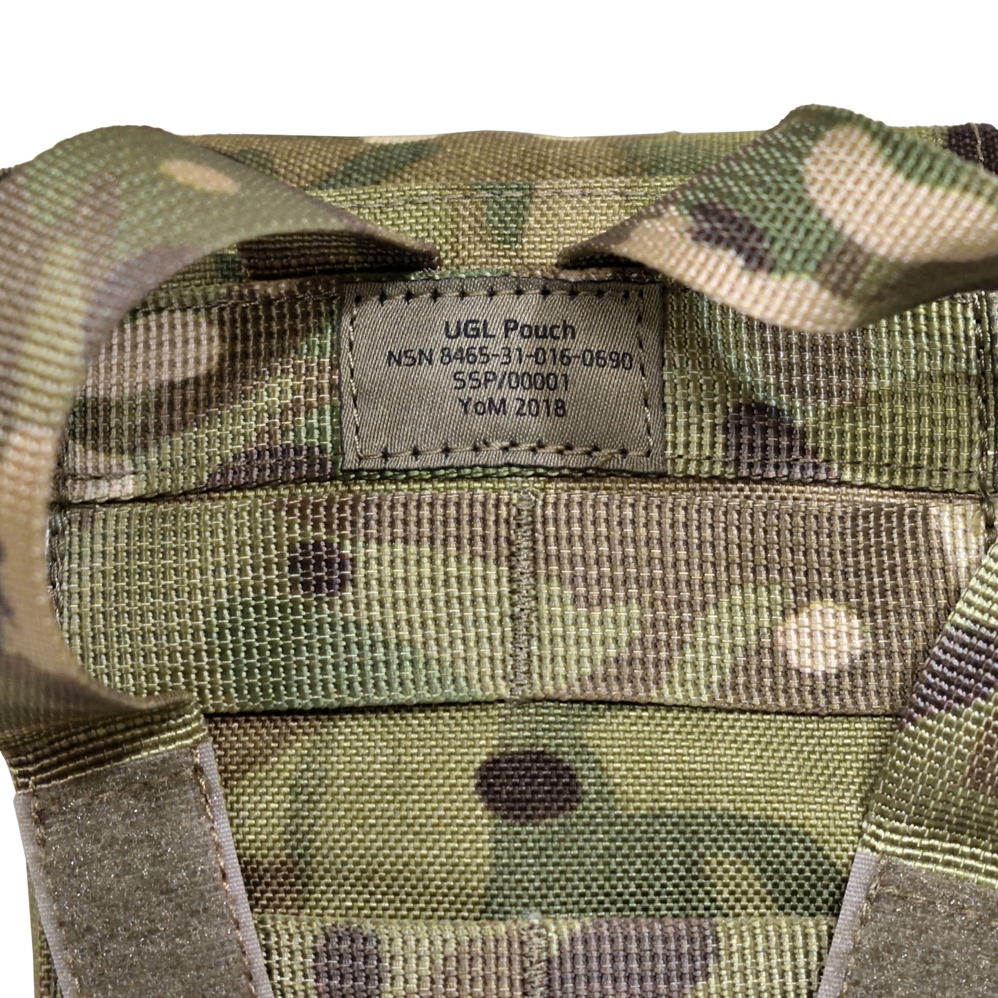 Close-up of reinforced stitching and MTP IRR fabric on Combat UGL Pouch.