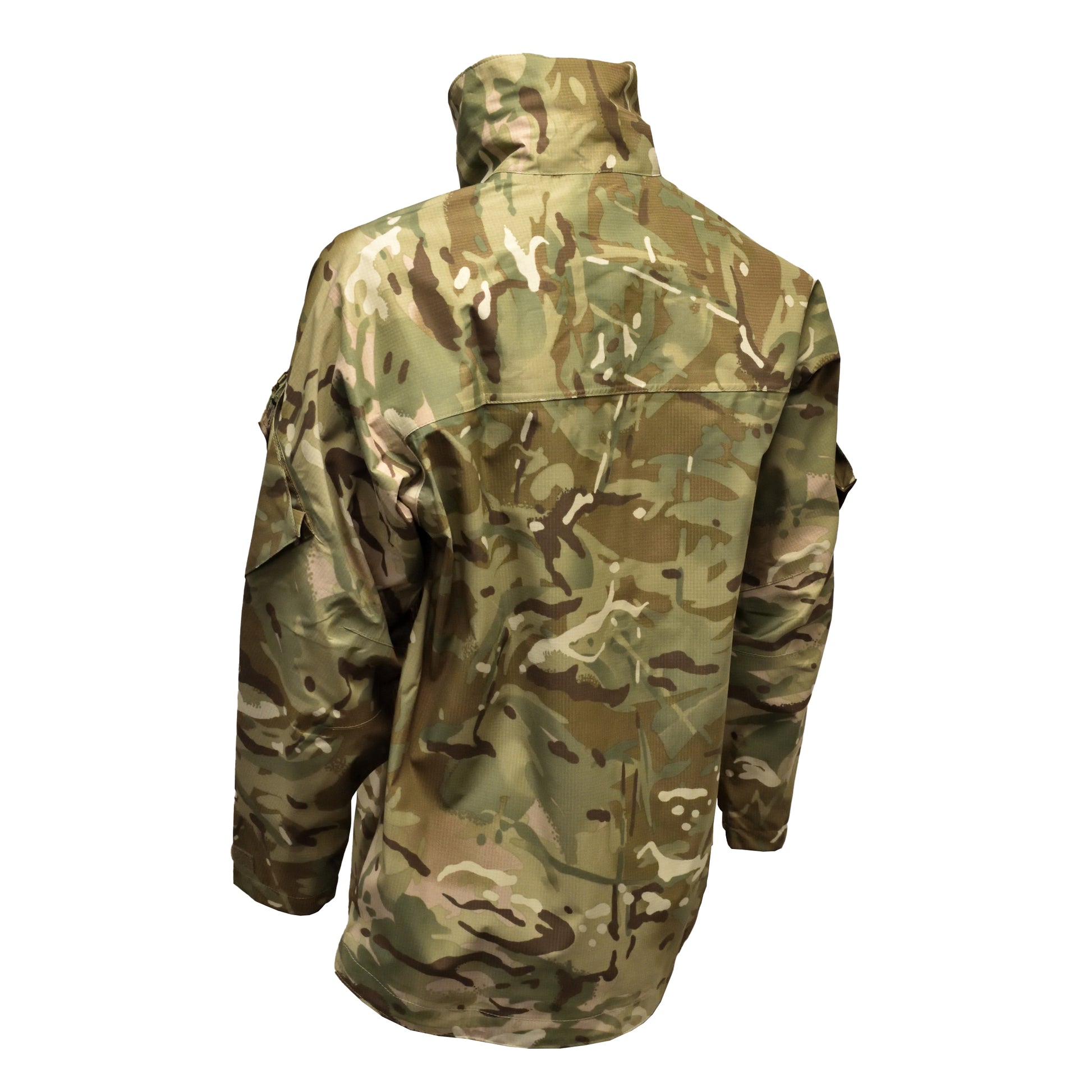 Angled rear left view of Lightweight Waterproof MVP Jacket showing back design.