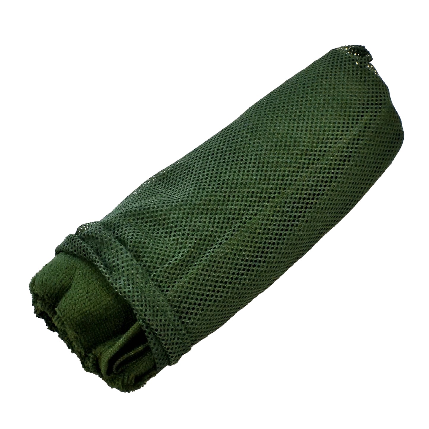 Stuff sack with British Army Micro Fleece Towel packed for portability.