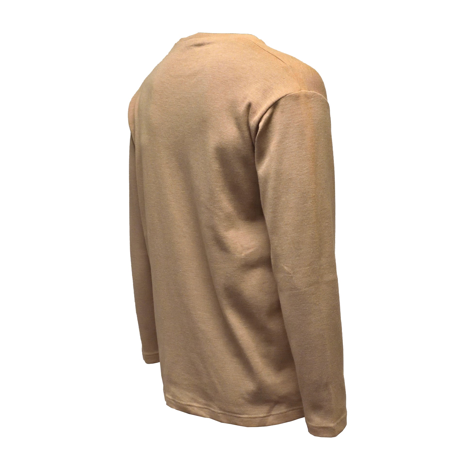 Angled rear right view of British Army Desert Vest showing sleeve length.