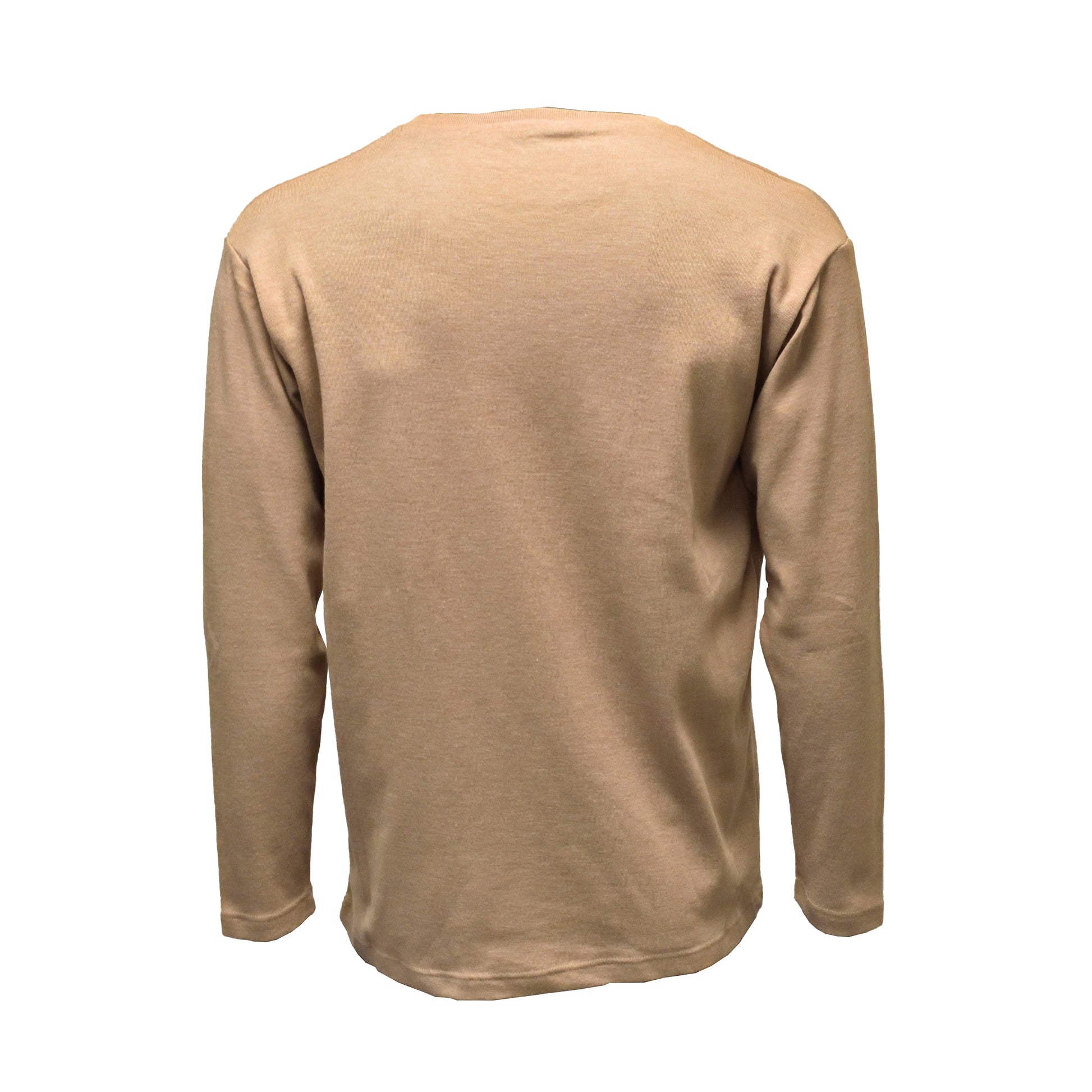 Rear view of British Army Long Sleeve Shirt in Desert tone.