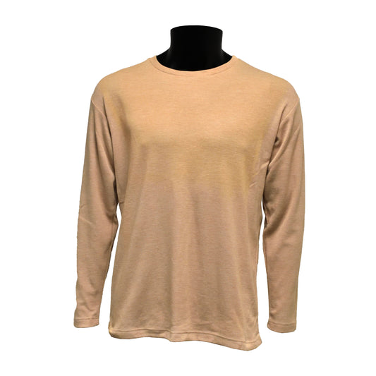 Front view of British Army Long Sleeve Vest in Desert color.