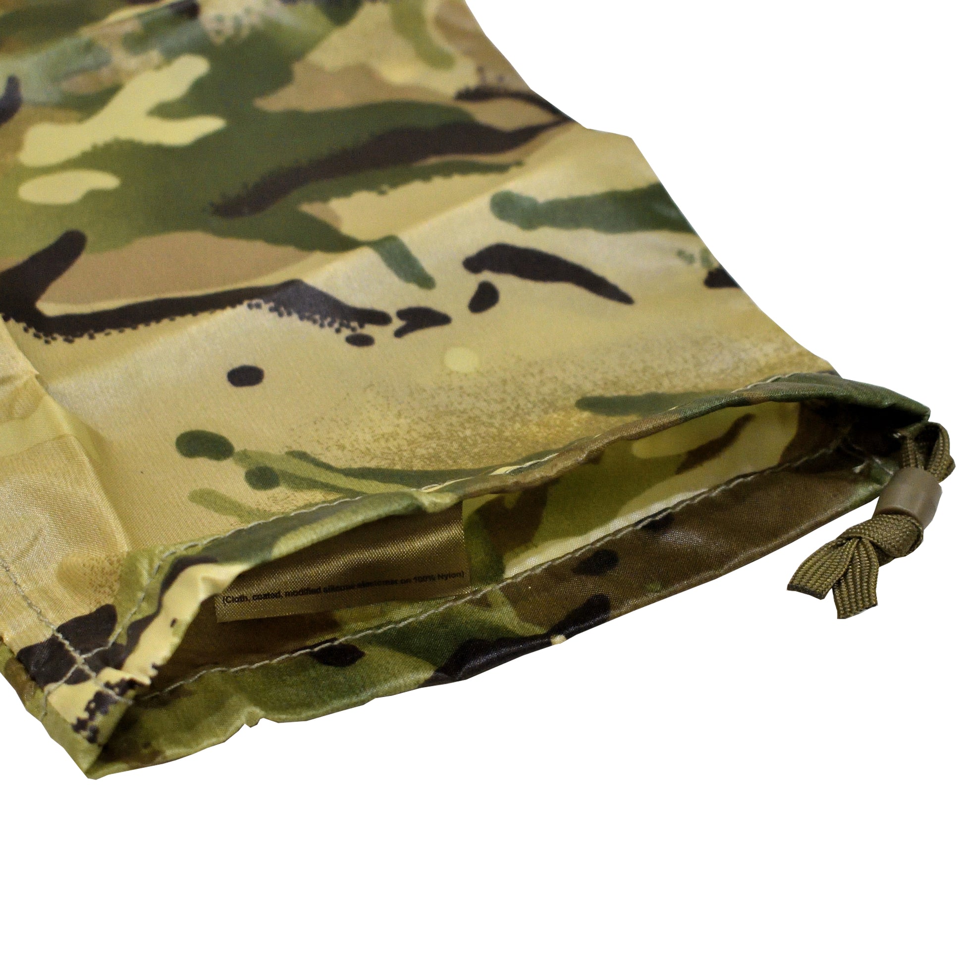 British Army Shelter Sheet Bag MTP with drawstring closure visible.