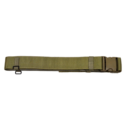 British Army Waist Belt in olive IRR, built for rugged field conditions.