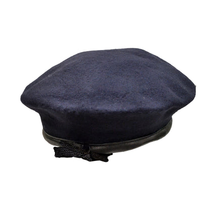 Rear view of All Regiments Beret Dark Blue Pattern 13864E showing inner lining.