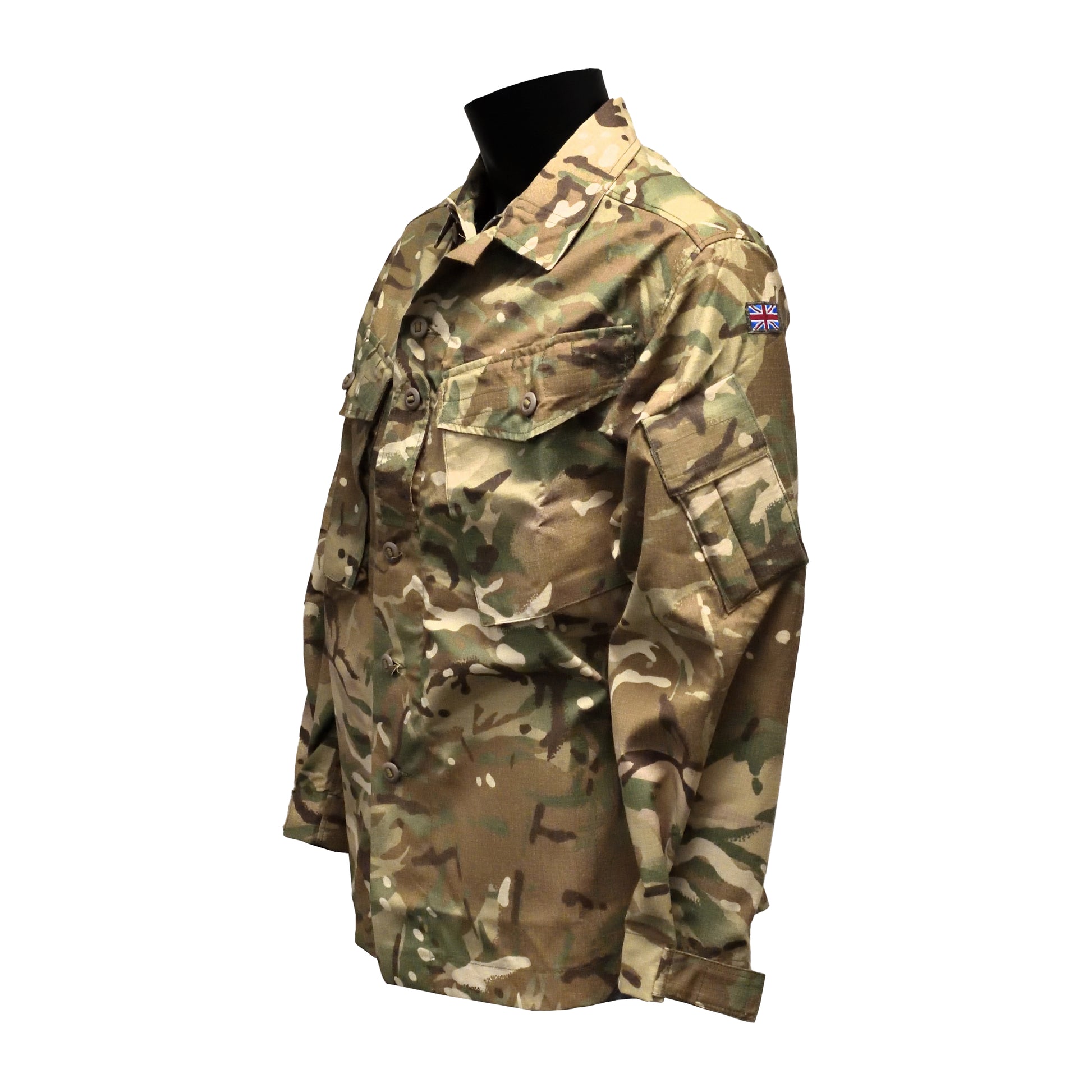 Angled front left view of Flame Resistant Combat Jacket with visible stitching