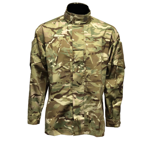 Front view of British Army Temperate Weather Combat Jacket in MTP camouflage.