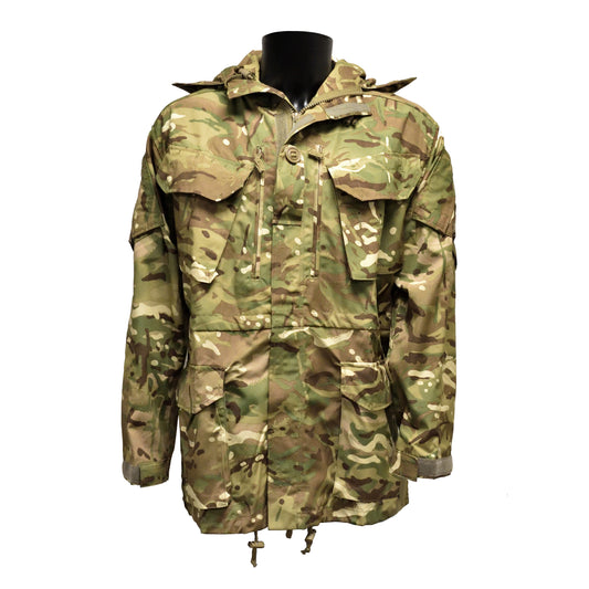 Front view of British Army Windproof Combat Smock in MTP camouflage.