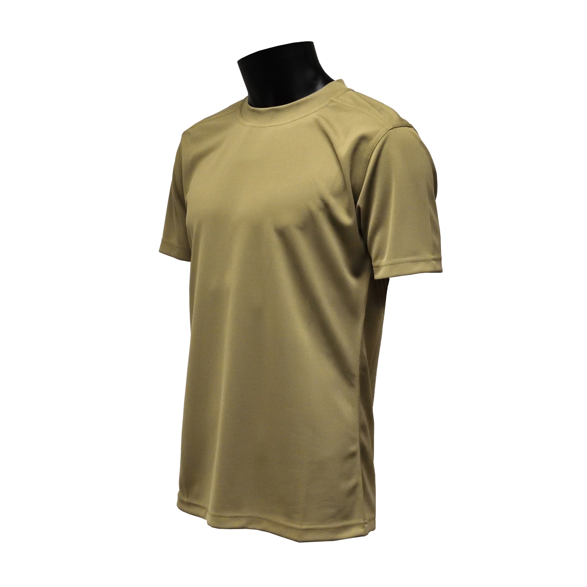 Angled front left view of British Army Combat T-shirt with sleeve details.