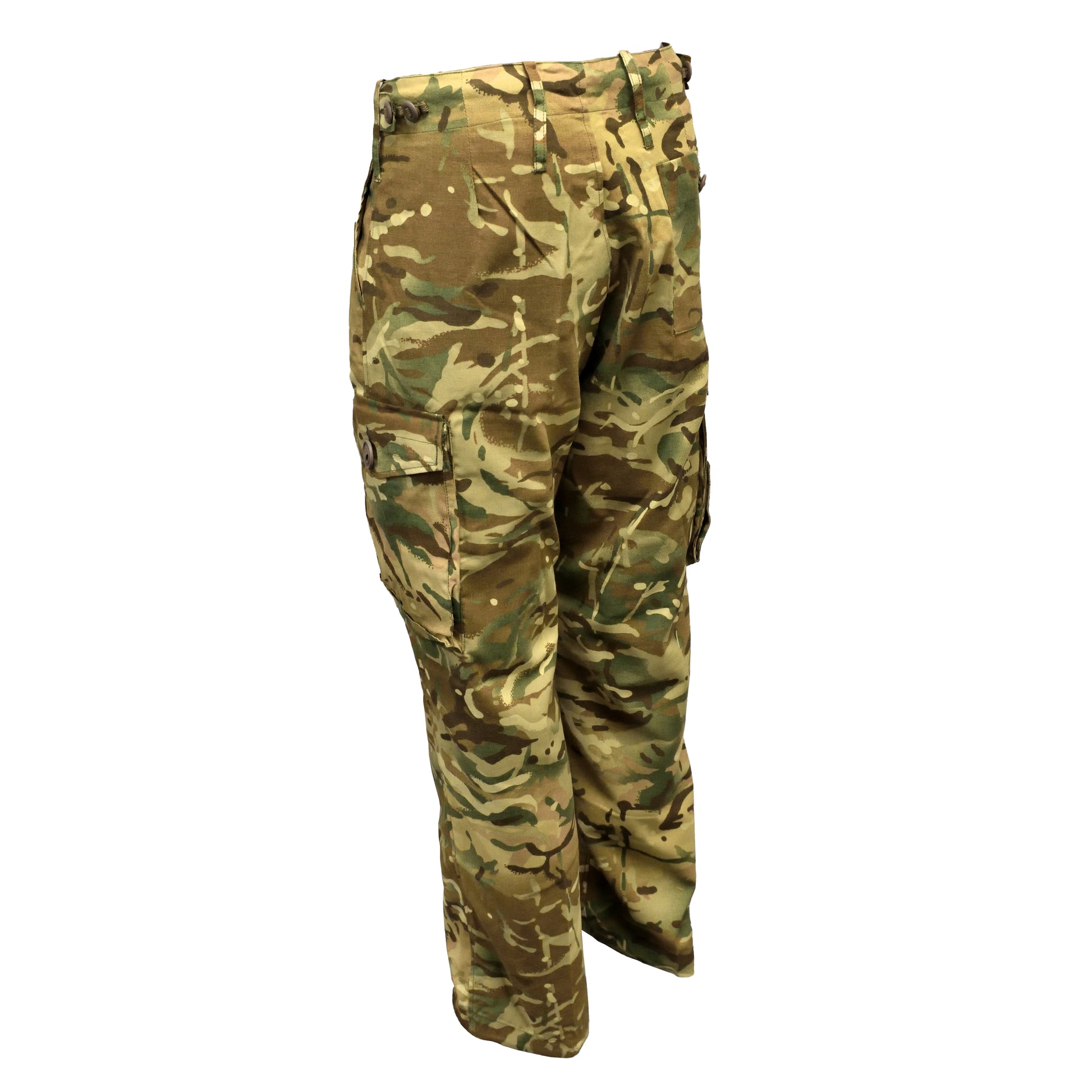 Angled rear left view of FR Combat Trousers highlighting seam details.