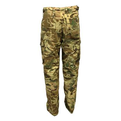 Rear view of British Army FR Combat Trousers MTP highlighting back pockets and stitching.