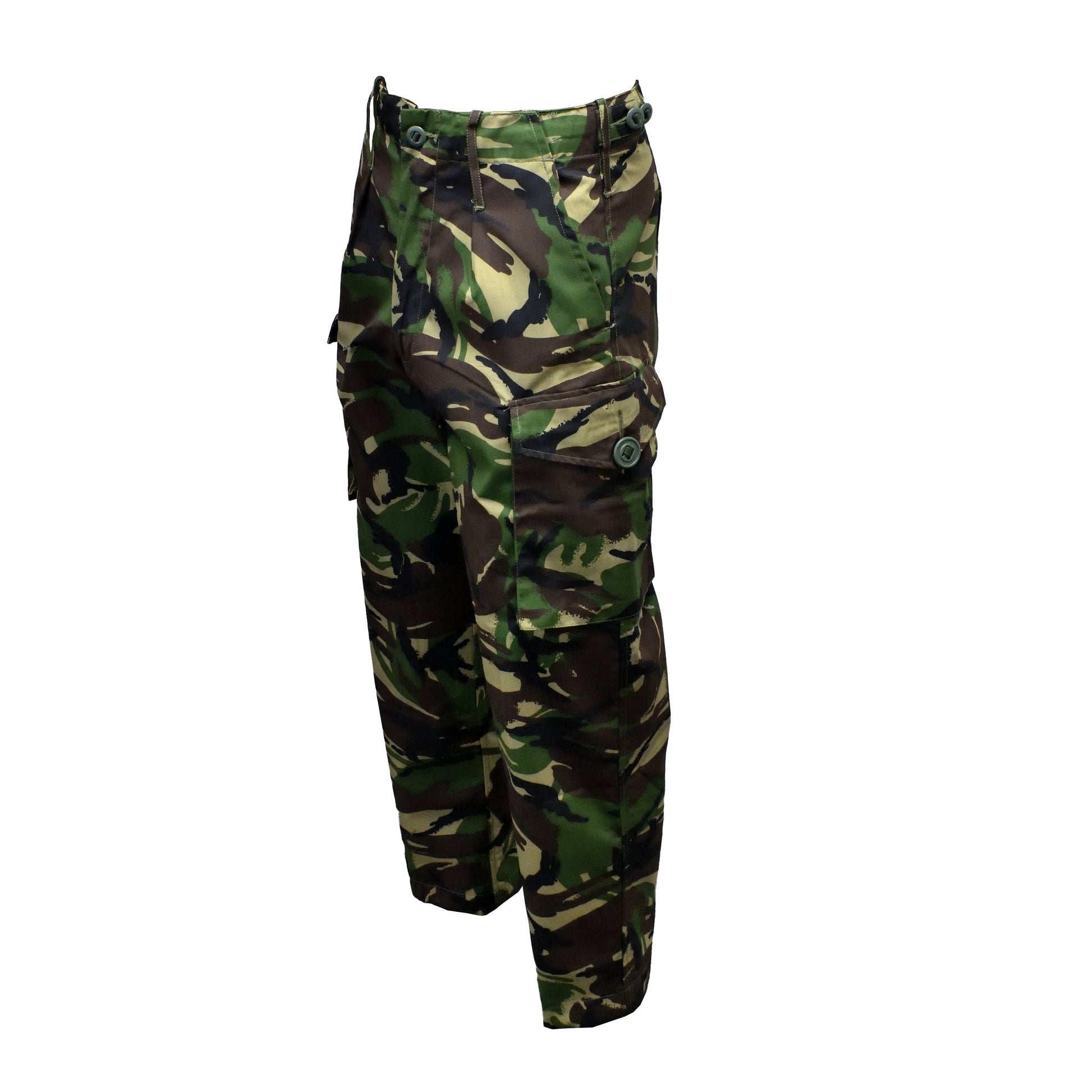 Angled front left view of Lightweight Combat Trousers with reinforced knee panels.