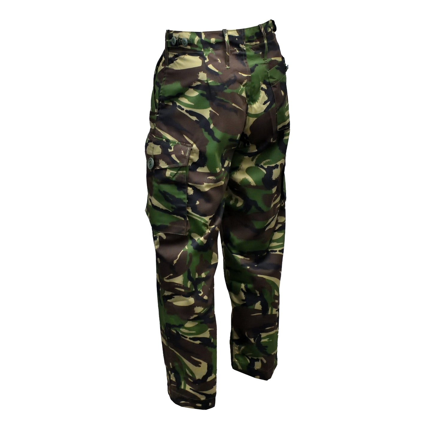 Angled rear right view of British Army Lightweight Combat Trousers DPM camouflage.