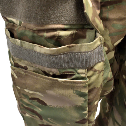 Detailed shot of pocket and reinforced stitching on British Army AFV Crewman Exercise Coverall MTP.