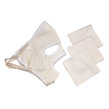British Army MK2 flame-resistant face mask with 2 spare covers for extreme cold weather protection.