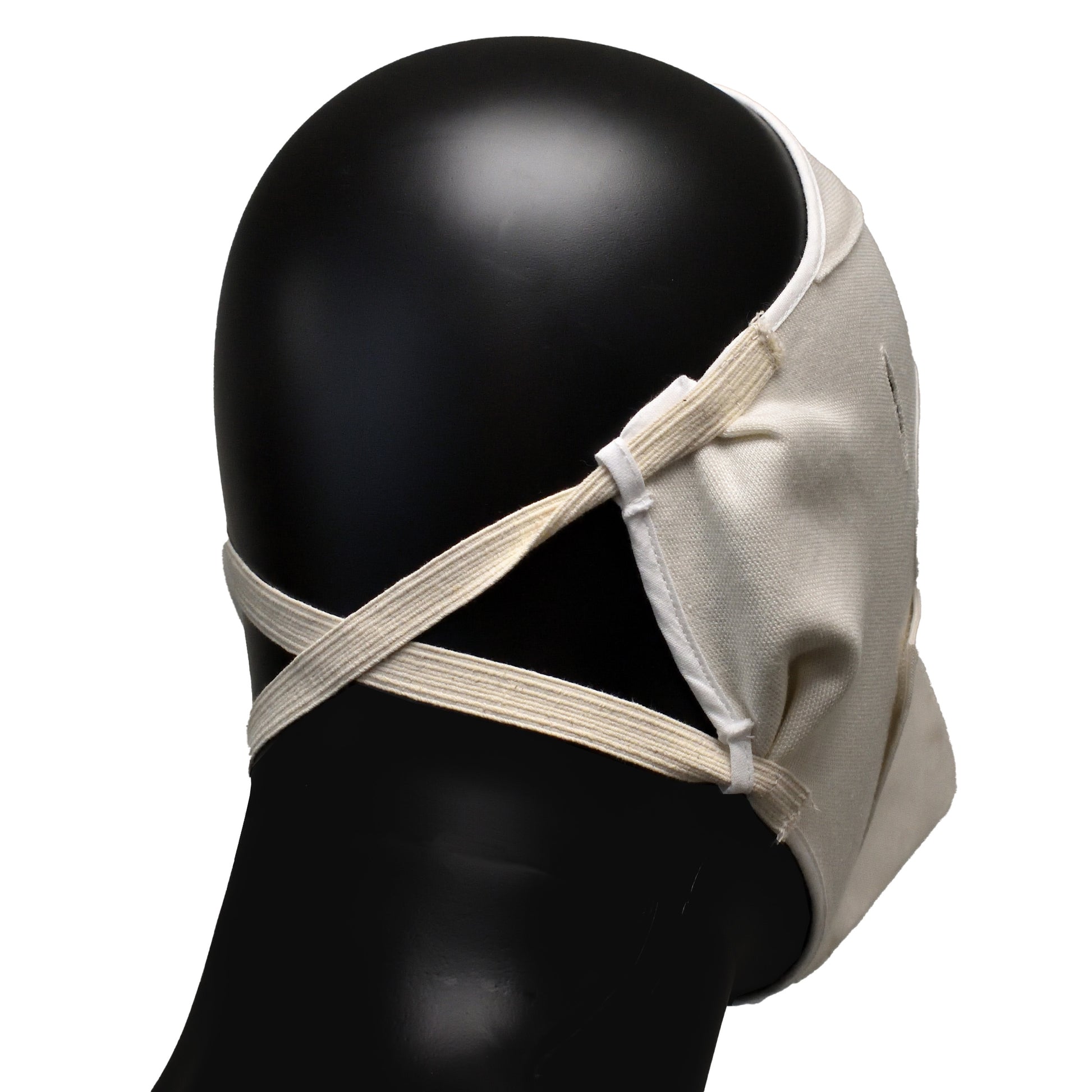 Rear view of British Army Cold Weather Flame Resistant Face Mask highlighting straps.