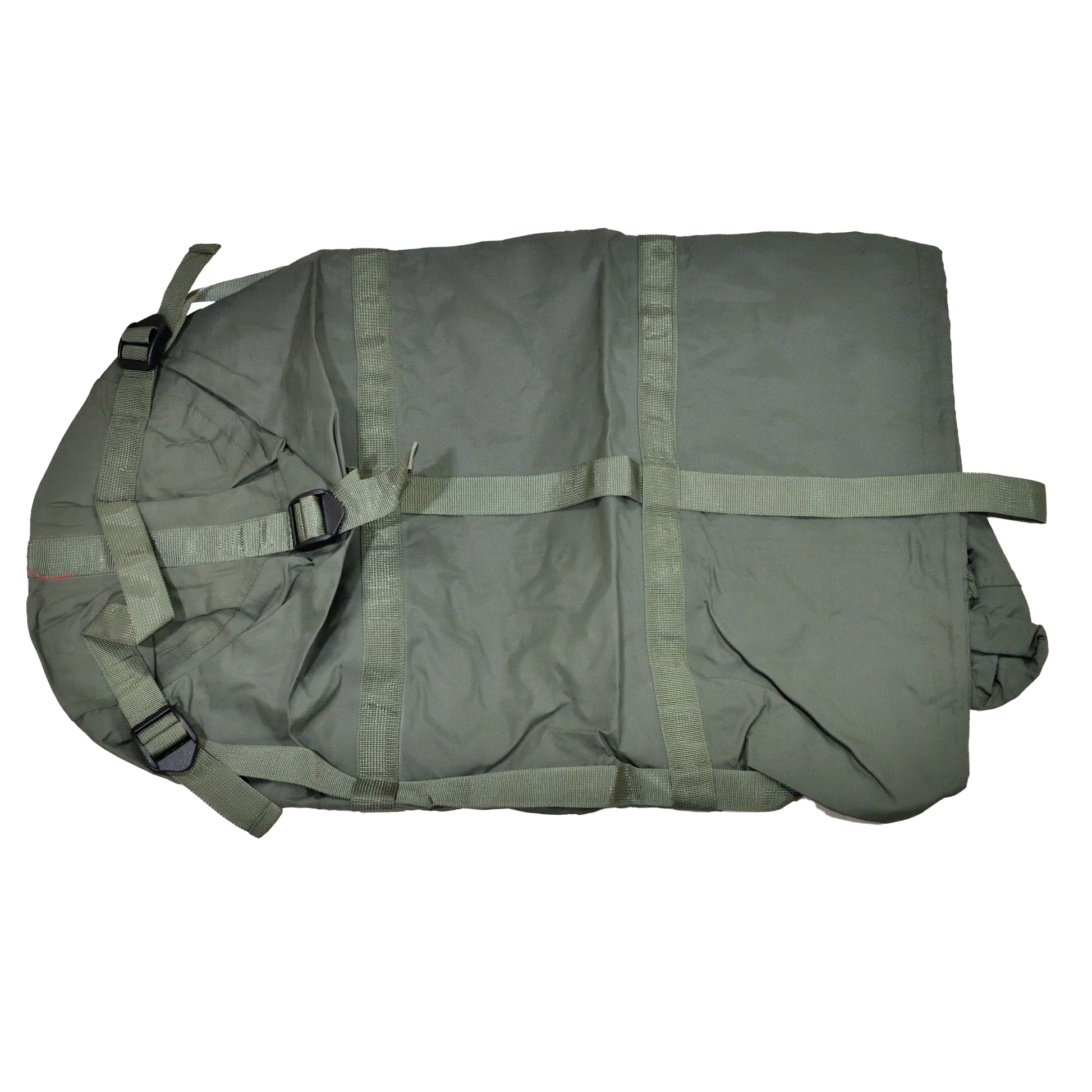 British Army Fesca Compression Sack showing adjustable straps for compact storage.