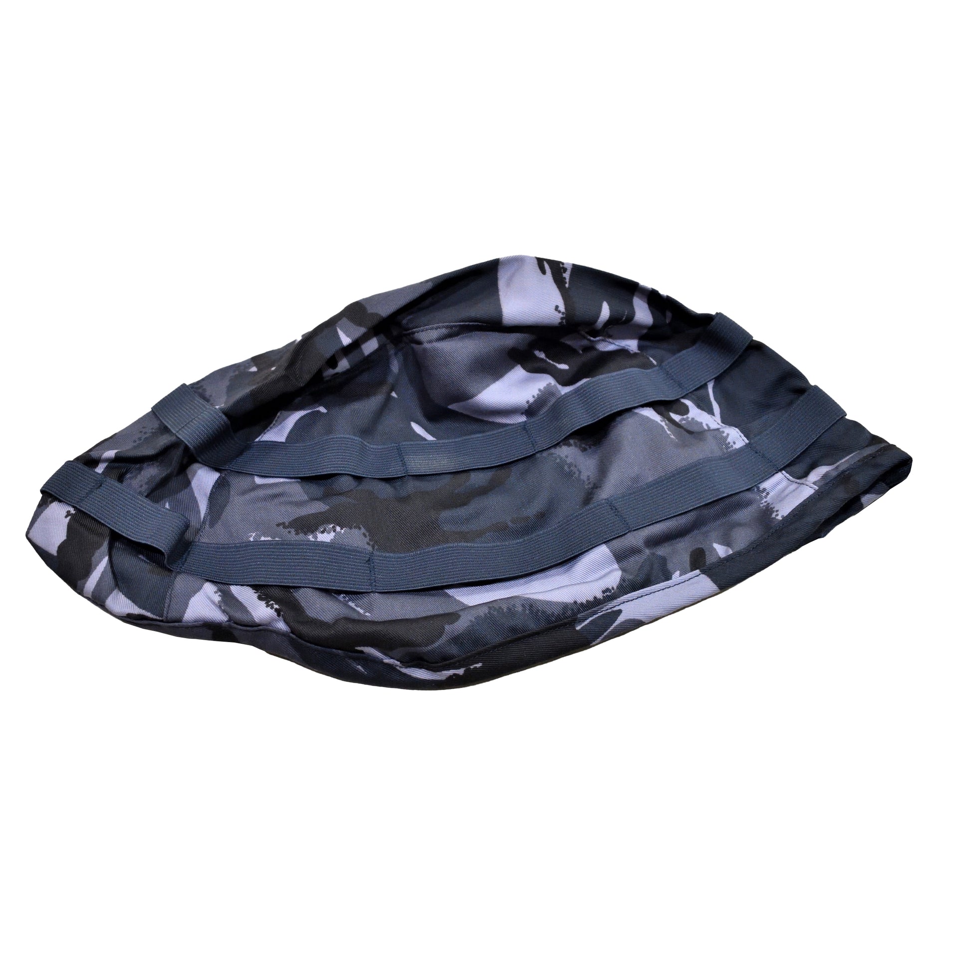 British Army GS MK7 Combat Helmet Cover in blue camouflage.