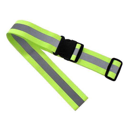Front view of British Army High Visibility Belt in bright fluorescent color.