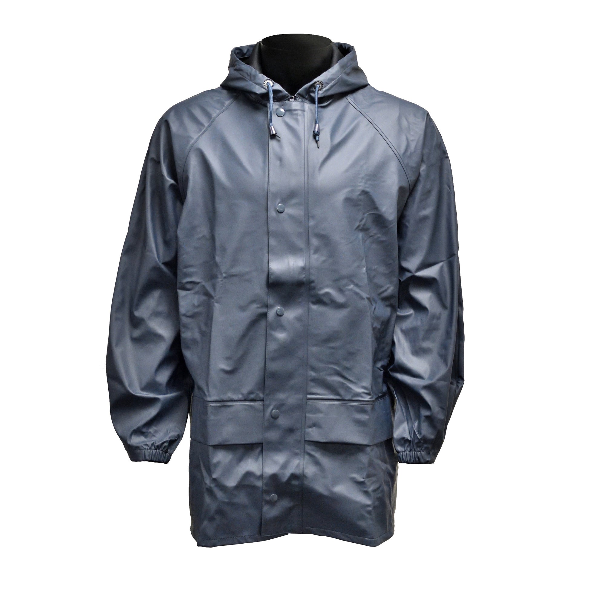 Front view of Hydra Flex Waterproof Jacket in navy, zipped up.