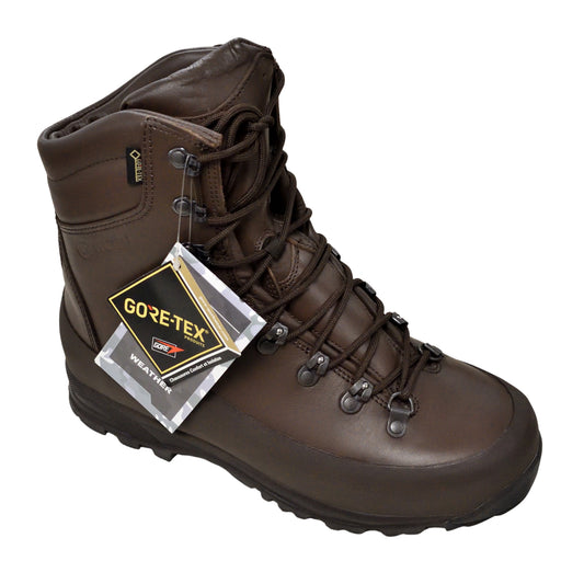 Angled view of Iturri Mens Cold Wet Weather Boots Brown, built for cold and wet environments.