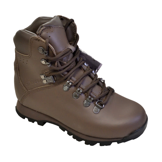 Angled view of Iturri Womens Patrol Boots Brown, designed for durability and comfort.