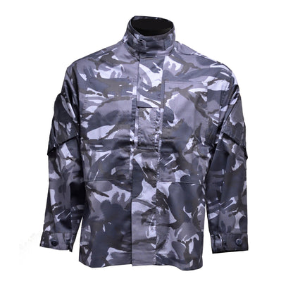 Front view of British Army Combat Jacket in Blue Camo.