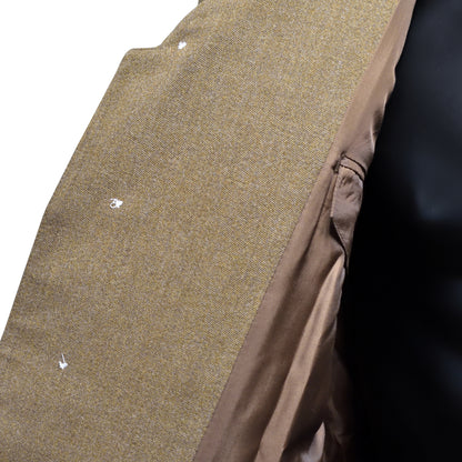 Close-up of interior lining and button holes on British Army Dress Jacket without buttons.