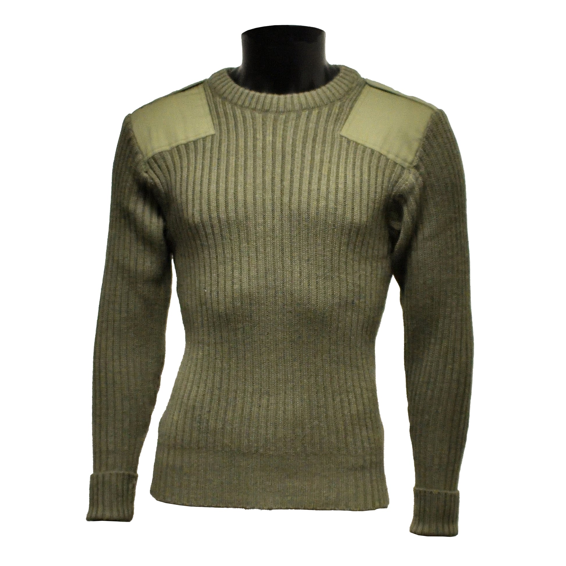 Front view of Round Neck Utility Jumper in Olive.