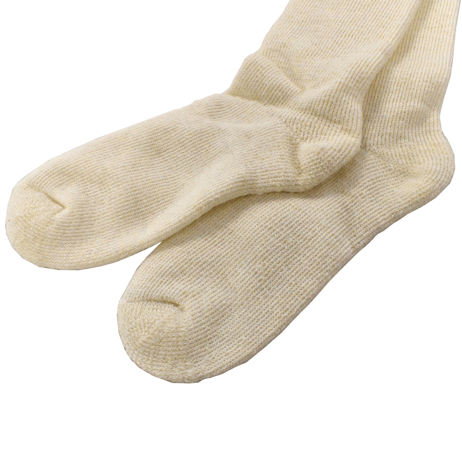 Pair of thick British Army Mens Extreme Cold Weather Socks folded neatly.