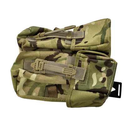 Side view of British Army Universal Ammunition Pouch MTP IRR showing durable fabric and stitching.