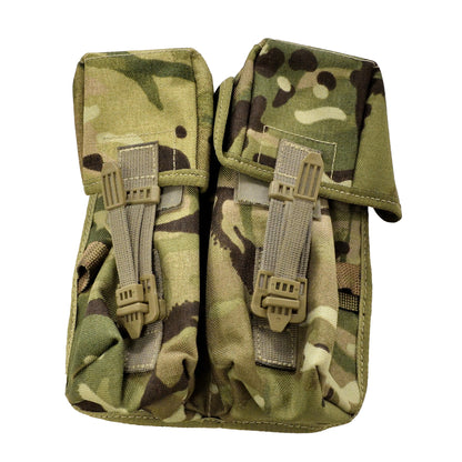 Front view of British Army Universal Ammunition Pouch in MTP IRR camouflage.