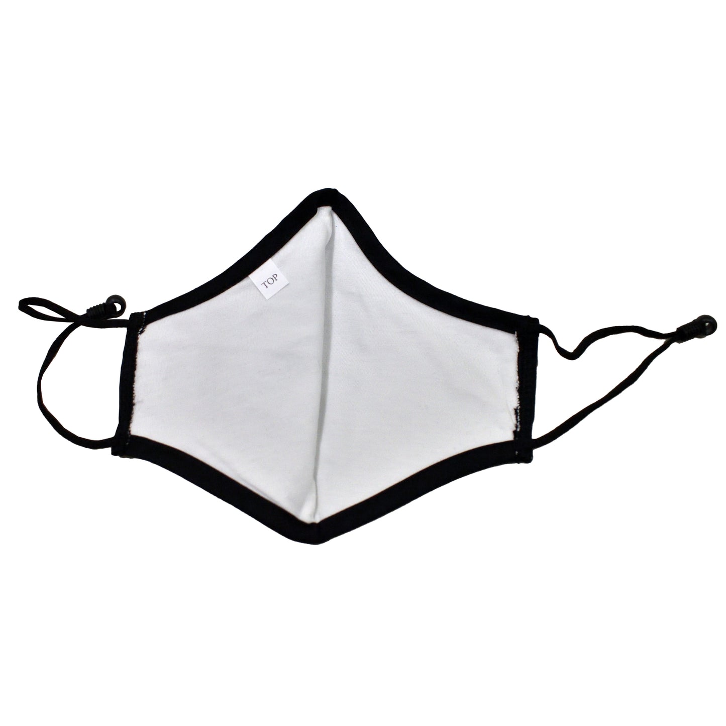 Detailed view of inner lining on black Scimitar Face Mask, fluid-resistant and comfortable.