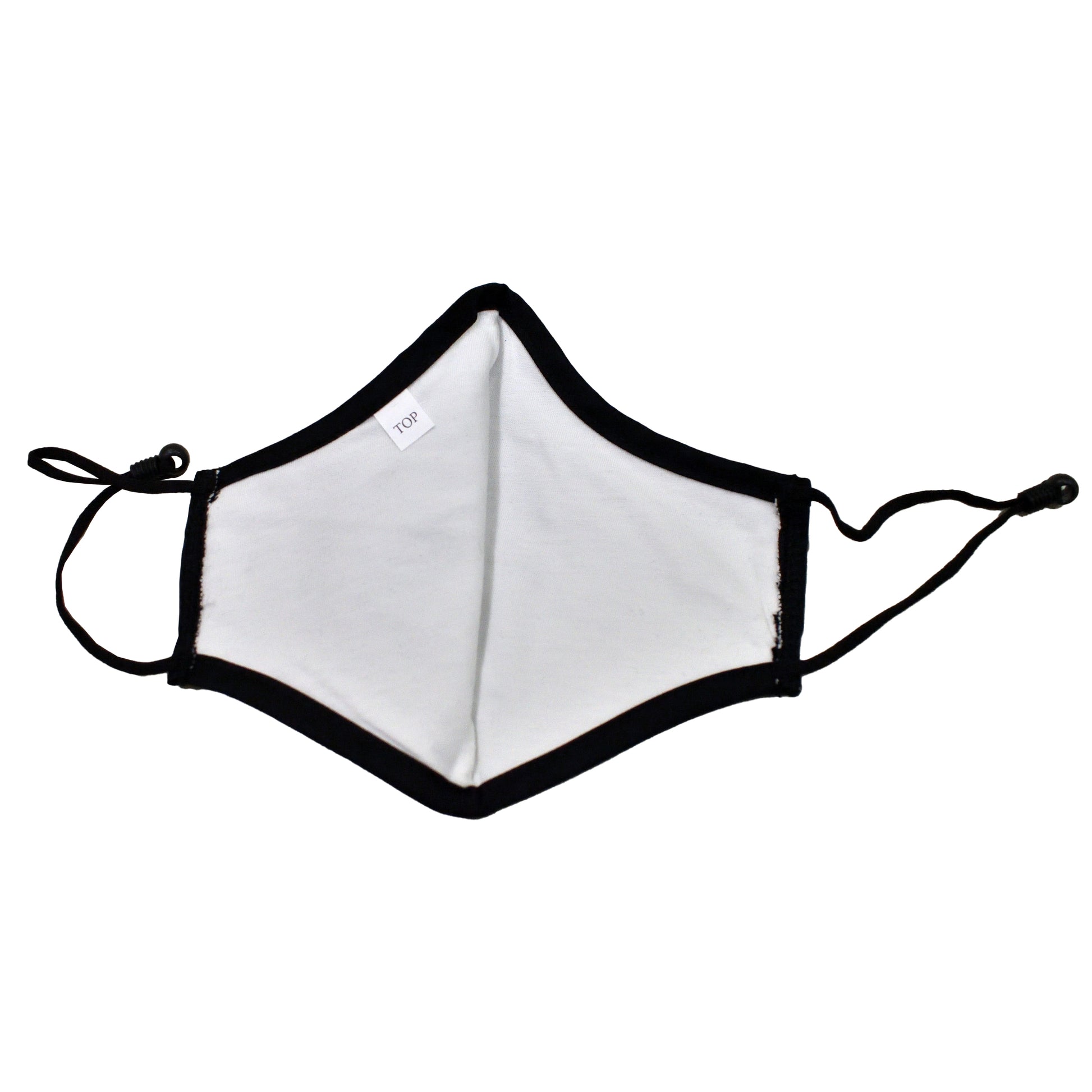 Detailed view of inner lining on black Scimitar Face Mask, fluid-resistant and comfortable.