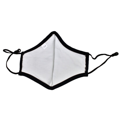 Detailed view of inner lining on black Scimitar Face Mask, fluid-resistant and comfortable.