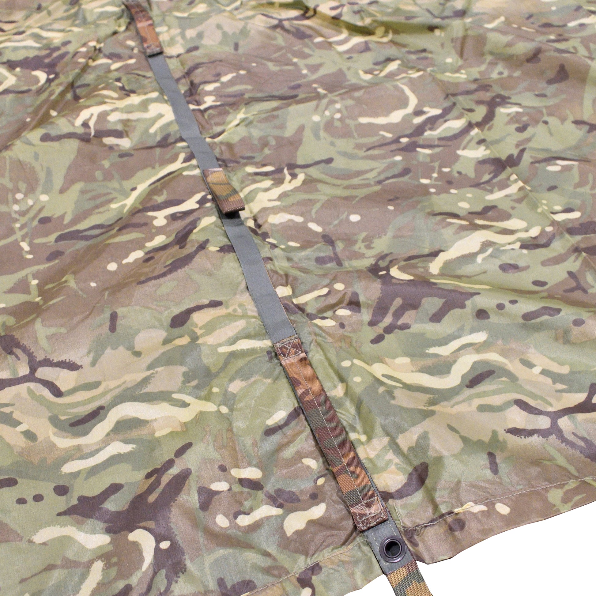 British Army Shelter Sheet GS MTP with reinforced edges and stitching.