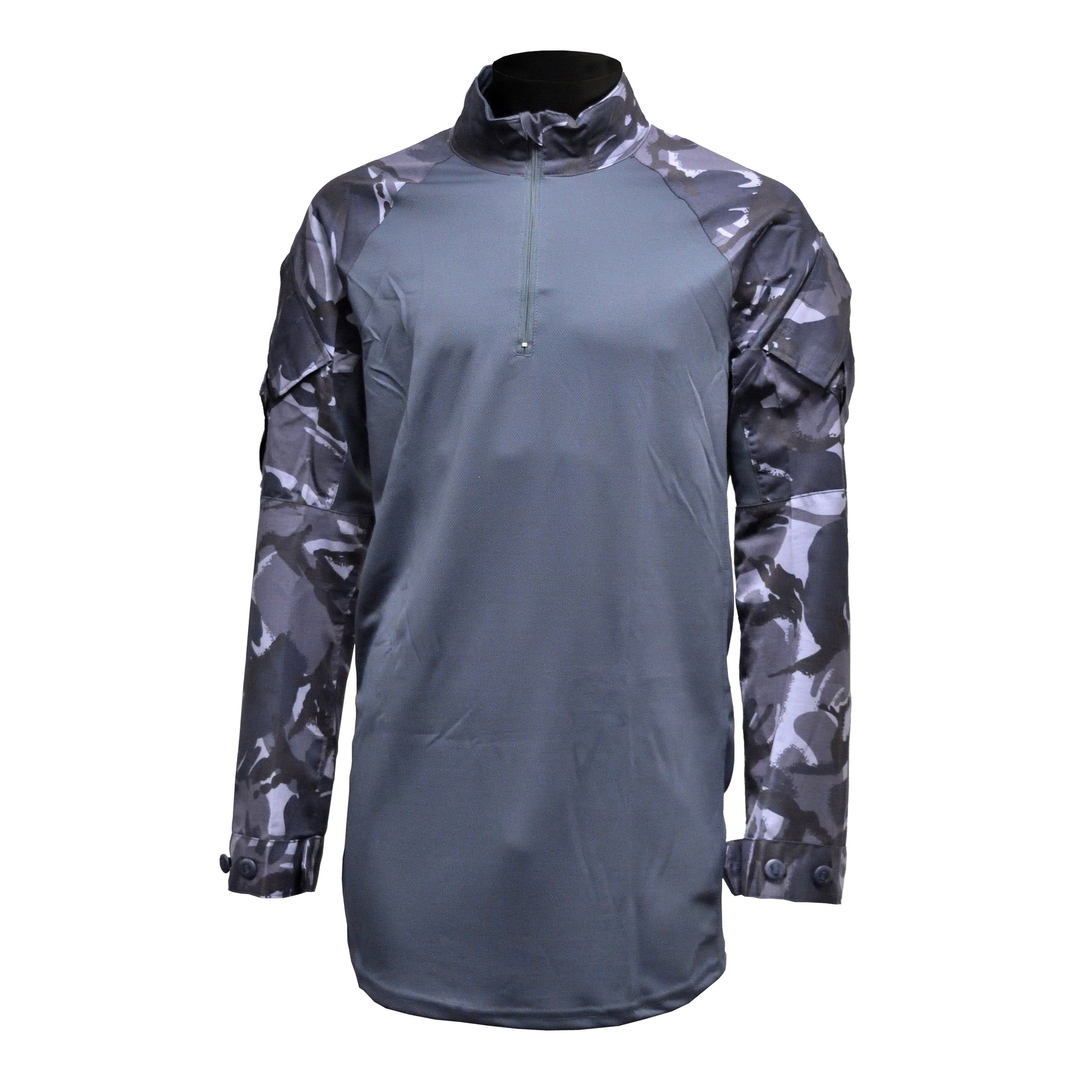 Front view of British Army UBACS EP Shirt in Blue Camo.