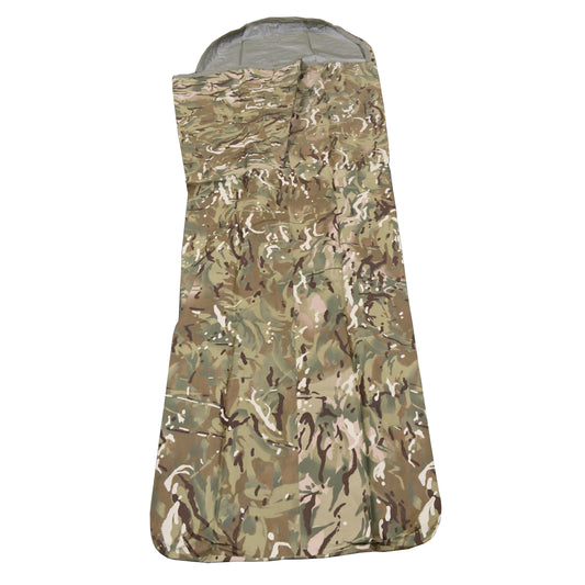Front view of British Army MVP Sleeping (Bivvy) Bag Case in MTP camouflage.