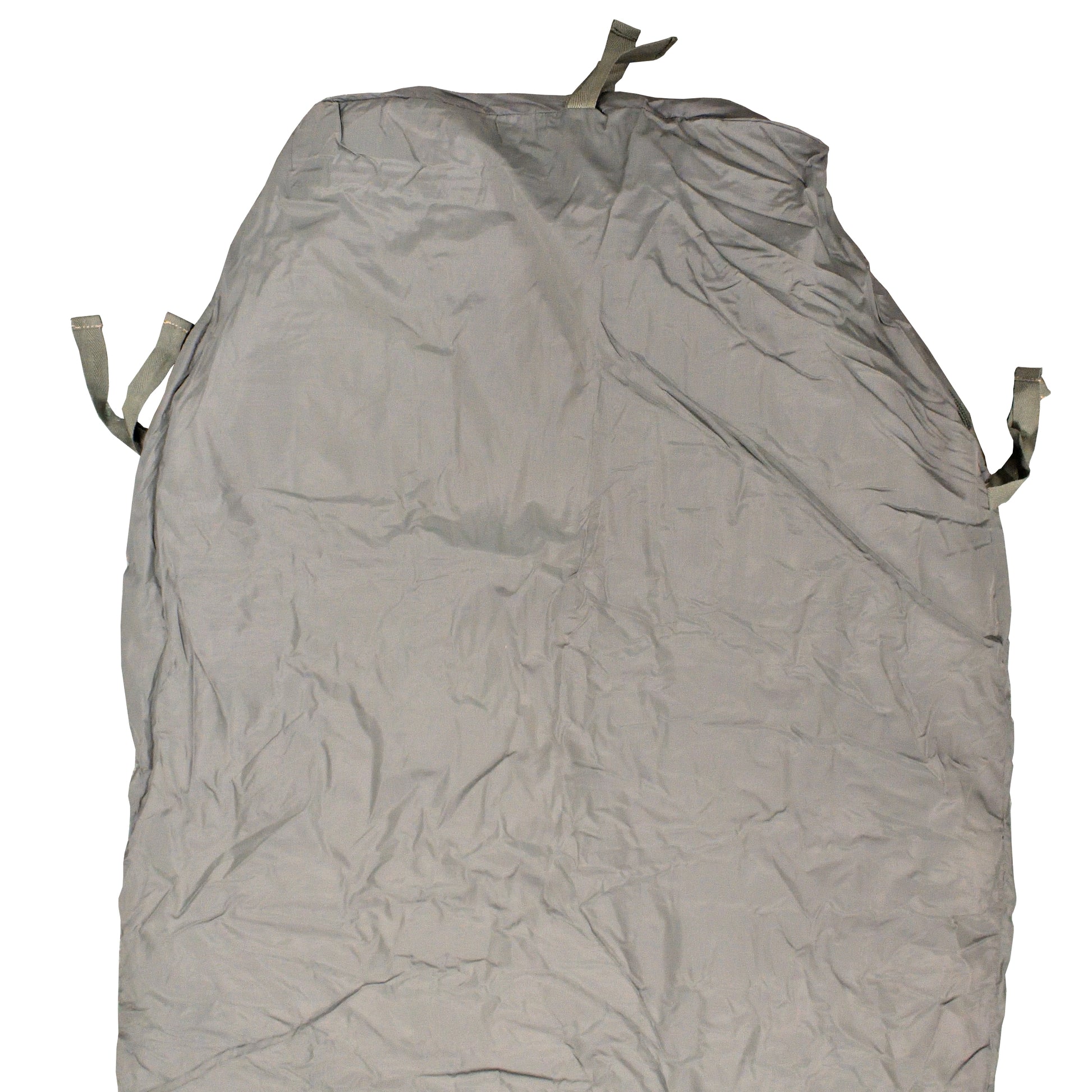 Detailed shot of fabric texture on British Army Lightweight Sleeping Bag.