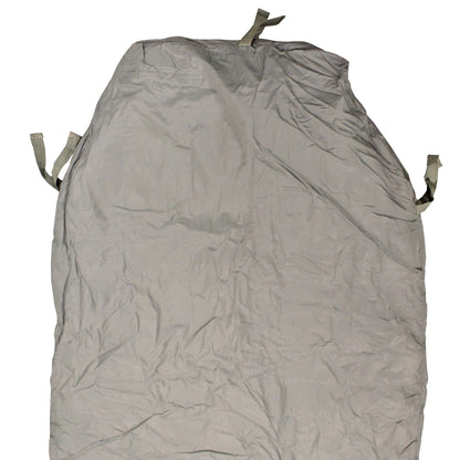 Detailed shot of fabric texture on British Army Lightweight Sleeping Bag.