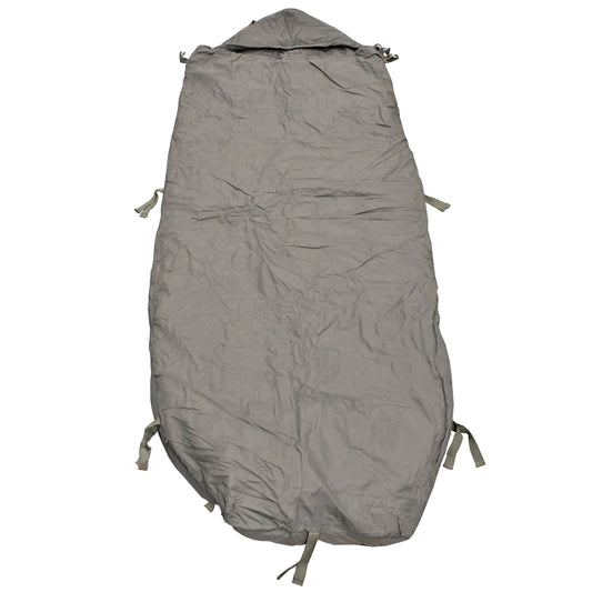 Front view of British Army Lightweight Sleeping Bag, compact and easy to carry.