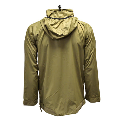 Rear view of British Army Lightweight Thermal Smock PCS Olive with fitted cut and length.