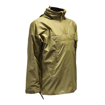 Right-angled front view of British Army Lightweight Thermal Smock PCS Olive with collar detail.