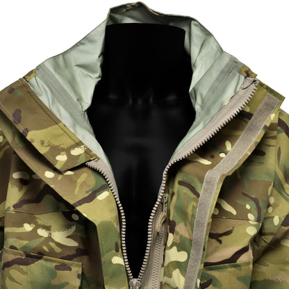 Close-up of chest zipper on British Army MVP Smock MTP IRR.